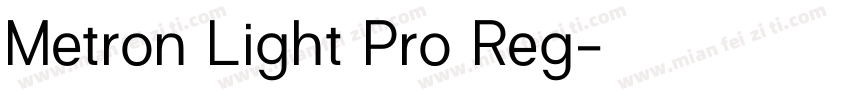 Metron Light Pro Reg字体转换